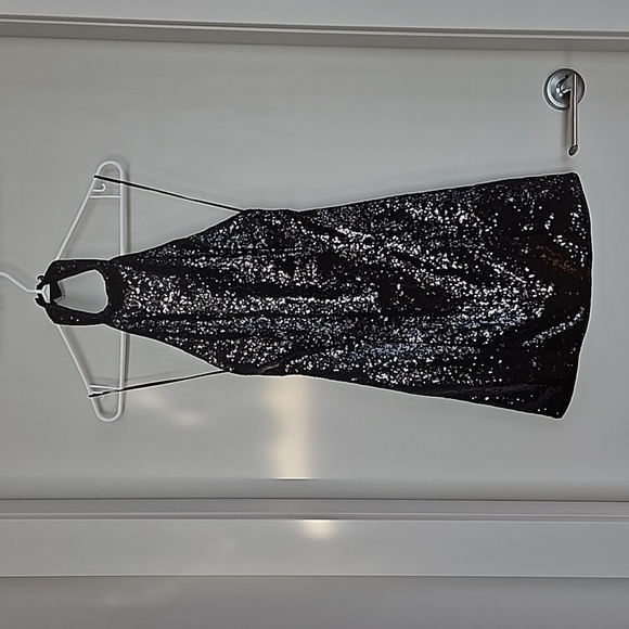 Dynamite Halter Open Back Sequin Dress, Size XXS - Picture 3 of 11
